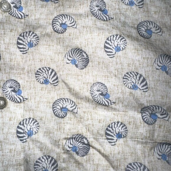 Daniel Cremieux SIGNATURE‎ Sea Shell Short Sleeve Mens Shirt L EUC - Picture 4 of 5